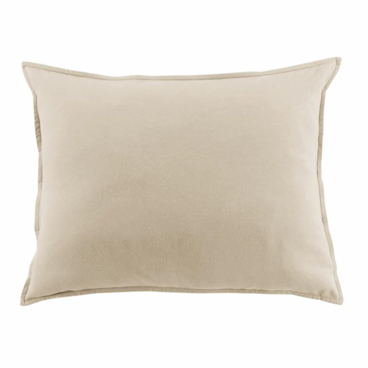 Taie d'oreiller rectangulaire flanelle de coton (50 x 70 cm) Nina Beige