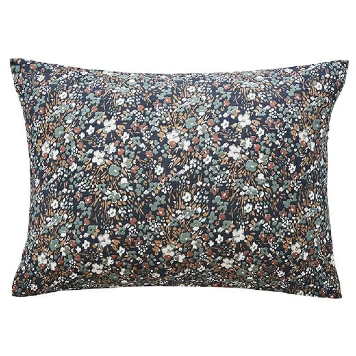 Taie d'oreiller rectangulaire gaze de coton (50 x 70 cm) Constance Bleu nuit