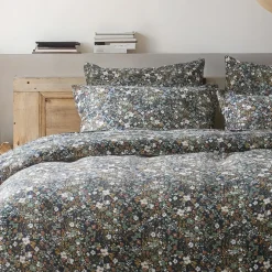 Taie d'oreiller rectangulaire gaze de coton (50 x 70 cm) Constance Bleu nuit