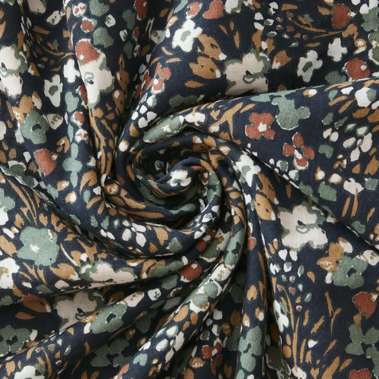 Taie d'oreiller rectangulaire gaze de coton (50 x 70 cm) Constance Bleu nuit