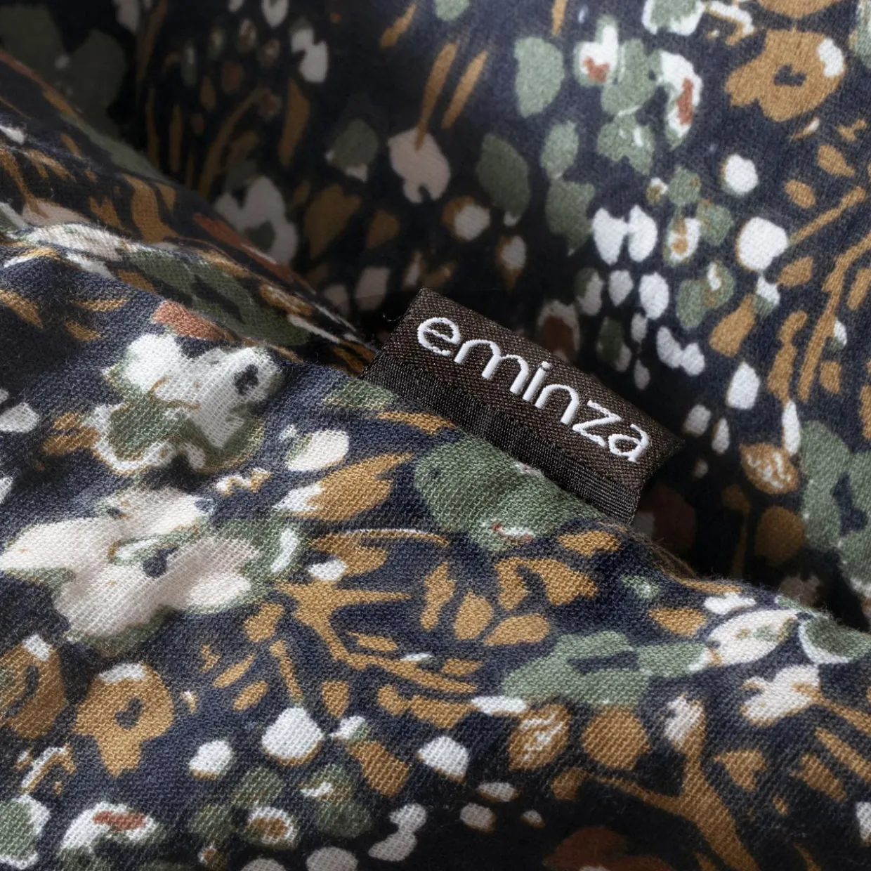 Taie d'oreiller rectangulaire gaze de coton (50 x 70 cm) Constance Bleu nuit