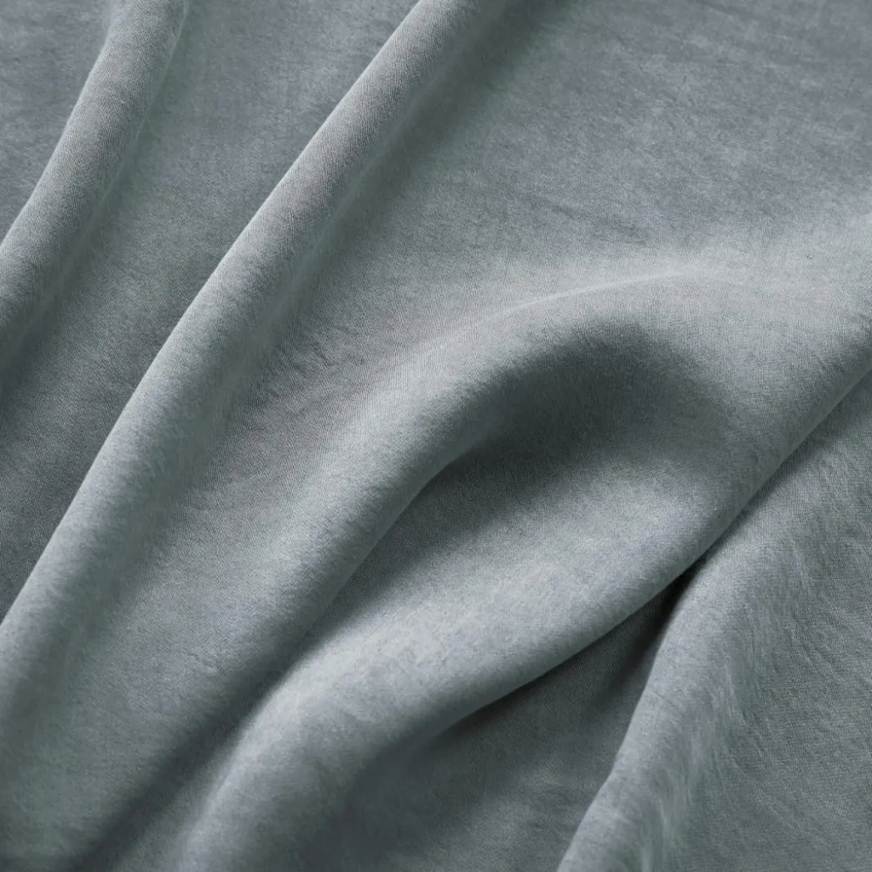 Taie d'oreiller rectangulaire lyocell Tencel™ lavé (50 x 70 cm) Olivia Bleu stone