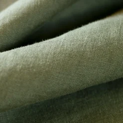 Taie d'oreiller rectangulaire lin lavé (50 x 70 cm) Louise Vert romarin