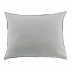 Taie d'oreiller rectangulaire flanelle de coton (50 x 80 cm) Nina Gris clair