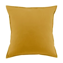 Taie d'oreiller rectangulaire flanelle de coton (50 x 80 cm) Nina Jaune ocre