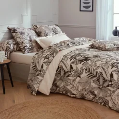 Taie d'oreiller rectangulaire percale de coton (50 x 70 cm) Alba Noire