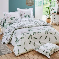Taie d'oreiller rectangulaire percale de coton (50 x 70 cm) Magnolia Vert sauge