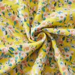 Taie d'oreiller rectangulaire gaze de coton (50 x 70 cm) Abigaël Jaune