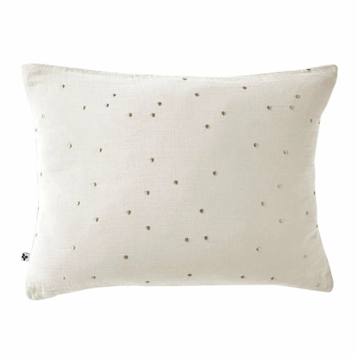 Taie d'oreiller rectangulaire gaze de coton (50 x 70 cm) Gaïa Chic Beige pampa