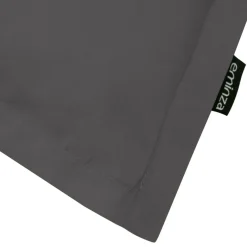 Taie d'oreiller rectangulaire percale de coton (80 cm) Cali Gris anthracite