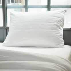 Taie d'oreiller rectangulaire gaze de coton (50 x 80 cm) Gaïa Blanc chantilly