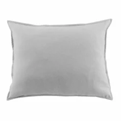 Taie d'oreiller rectangulaire flanelle de coton (50 x 70 cm) Théa Gris clair