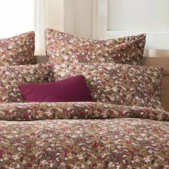 Taie d'oreiller rectangulaire gaze de coton (50 x 70 cm) Constance Camel