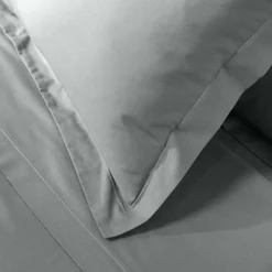 Taie d'oreiller rectangulaire coton bio (50 x 70 cm) Biolina Gris