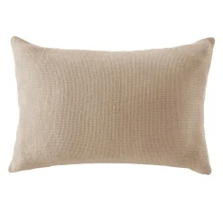 Taie d'oreiller rectangulaire coton nid d'abeille (50 x 80 cm) Eva Ficelle