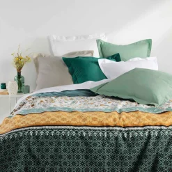 Taie d'oreiller rectangulaire coton bio (50 x 70 cm) Biolina Vert émeraude