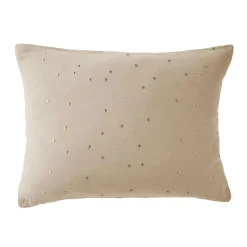 Taie d'oreiller rectangulaire gaze de coton (50 x 70 cm) Gaïa Chic Ficelle