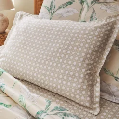 Taie d'oreiller rectangulaire satin de coton (50 x 70 cm) Voyage Verte