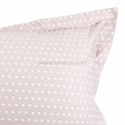 Taie d'oreiller rectangulaire coton Glamour Rose