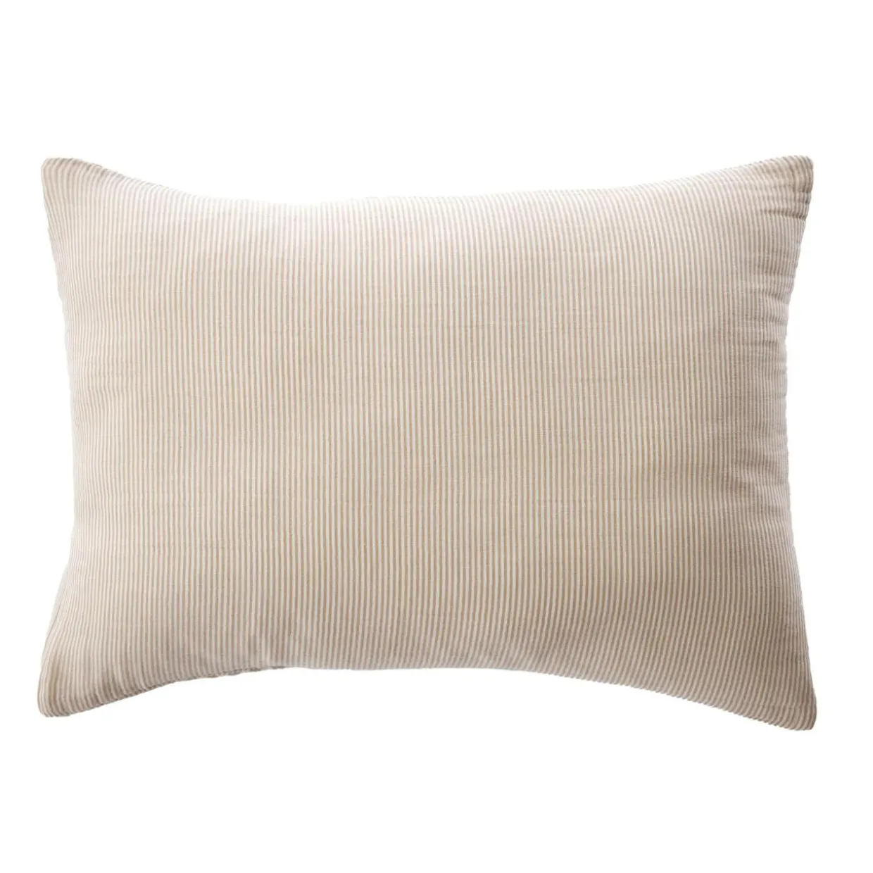 Taie d'oreiller Rectangulaire gaze de coton (50 x 80 cm) Gaïa rayures Ficelle