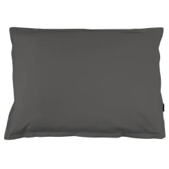 Taie d'oreiller rectangulaire percale de coton (50 x 70 cm) Cali Gris anthracite