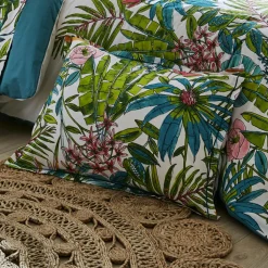 Taie d'oreiller rectangulaire coton (50 x 70 cm) Sumatra Paon Multicolore