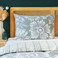 Taie d'oreiller rectangulaire coton (50 x 70 cm) Lara Vert