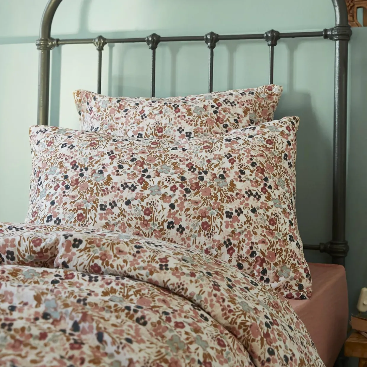 Taie d'oreiller rectangulaire gaze de coton (50 x 70 cm) Constance Beige pampa