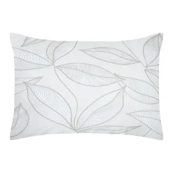 Taie d'oreiller rectangulaire percale de coton (50 x 70 cm) Matisse Grise