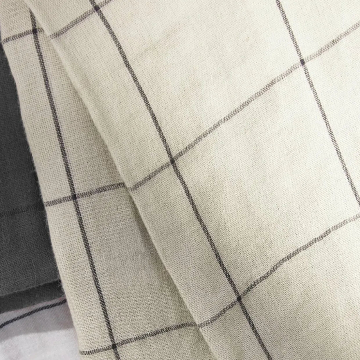 Taie d'oreiller rectangulaire gaze de coton (50 x 70 cm) Gaïa Match Beige pampa