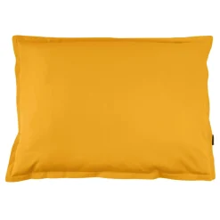 Taie d'oreiller rectangulaire percale de coton (50 x 80 cm) Cali Jaune moutarde