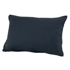 Taie d'oreiller rectangulaire gaze de coton (50 x 80 cm) Gaïa Bleu nuit