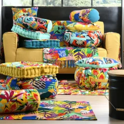 Tapis coton (90 cm) Popart Jaune moutarde