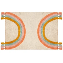 Tapis coton enfant (150 x 100 cm) Arc en ciel Multicolore