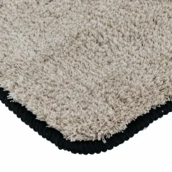 Tapis de bain antidérapant (75 x 45 cm) Black Line Gris ficelle / noir