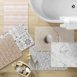 Tapis de bain antidérapant (50 x 80 cm) Leandra Gris