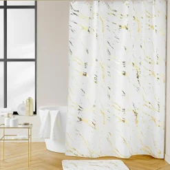 Tapis de bain antidérapant (45 x 75 cm) Aquamarbre Blanc