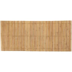 Tapis de bain caillebotis à rouler bambou (120 x 50 cm) Leo Beige