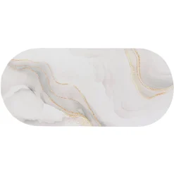 Tapis de bain caoutchouc naturel antidérapant (45 x 100 cm) Iconic Blanc