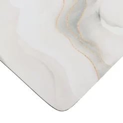 Tapis de bain caoutchouc naturel antidérapant (45 x 60 cm) Iconic Blanc