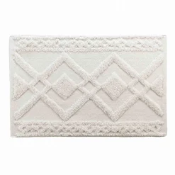 Tapis de bain coton (50 x 80 cm) Gladis Blanc