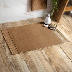 Tapis de bain coton bio (50 x 70 cm) Méline Camel