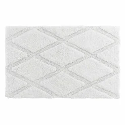 Tapis de bain en coton (50 x 80 cm) Thais Blanc