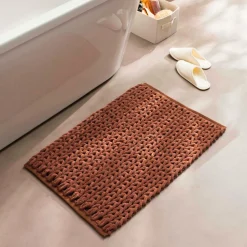 Tapis de bain en coton (50 x 80 cm) Ariel Terracotta