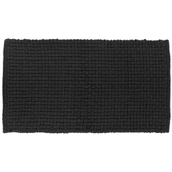 Tapis de bain microfibre (45 x 90 cm) Maille Noir