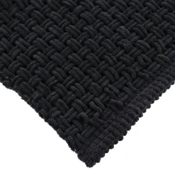 Tapis de bain microfibre (45 x 90 cm) Maille Noir