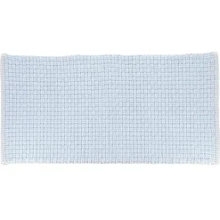 Tapis de bain microfibre (45 x 90 cm) Maille Bleu clair