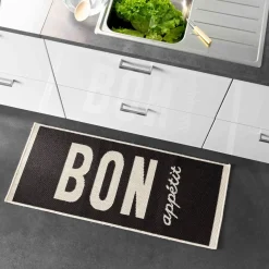 Tapis de cuisine (50 x 120 cm) Appetito Noir
