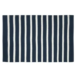 Tapis de salon coton (60 x 90 cm) Calvi Bleu marine
