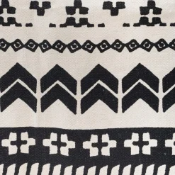 Tapis de salon coton (120 x 170 cm) Delhi Noir et blanc